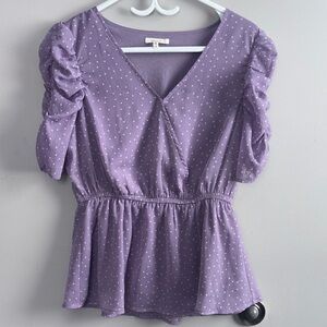Maurices Lavender Dotted Blouse